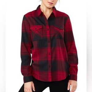 Dakine Noella Tech Flannel Shirt - Red and Black Plaid